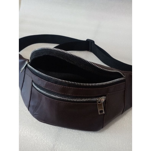 Tas Waistbag Kulit Sintetis Tas Pria Wanita /Tas Slempang Pinggang