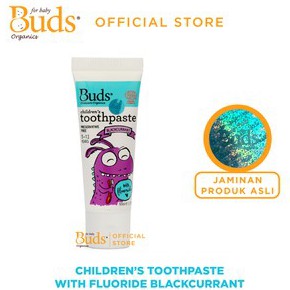 Buds Organics BOO - Toothpaste With Fluoride Strawberry 50ml - Pasta Gigi Anak Organik (3-12 tahun)