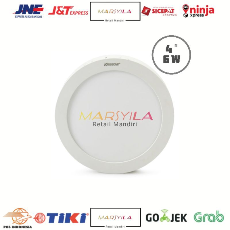 DOWNLIGHT LED 4 INCH 6 WATT | KRISBOW DOWNLIGHT LED BULAT | LAMPU LED KRISBOW