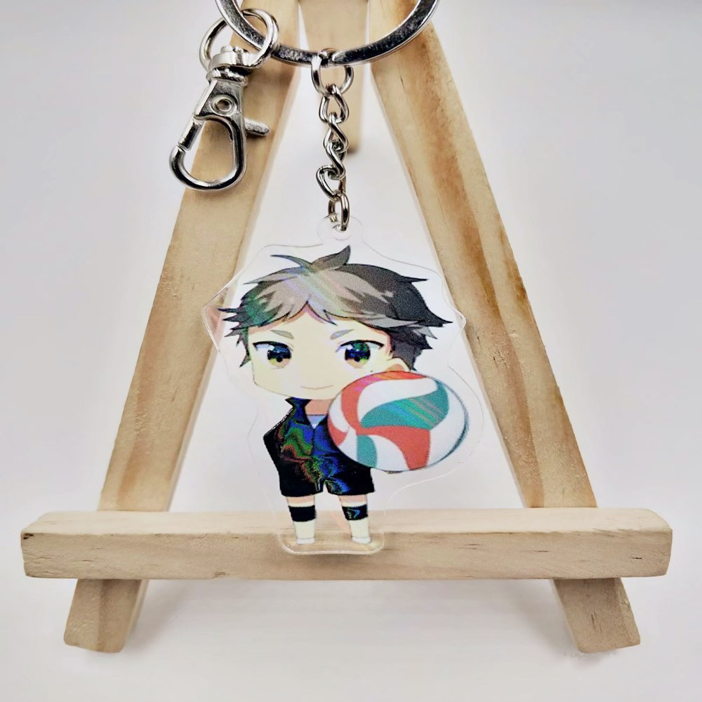 Anime Haikyuu Kageyama Hinata Kenma Kozume Acrylic Figure Keychain Decor Bag Pendant Collection Model Toys for Kids Gift