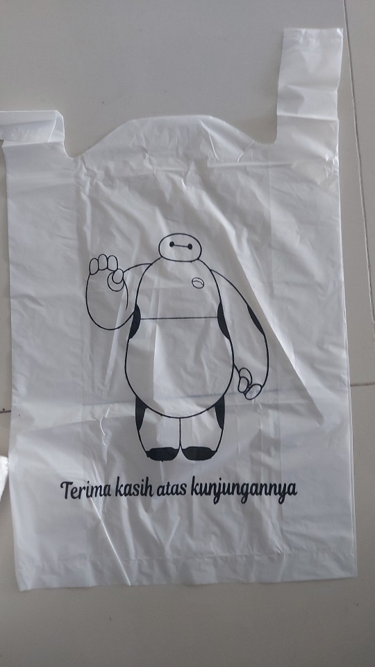 Kresek Sablon - Sablon Kresek - Tas Plastik Kresek Sablon Uk. 24cm Termurah Dan Tebal