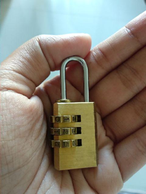 Gembok Nomor Kuningan Anti Karat