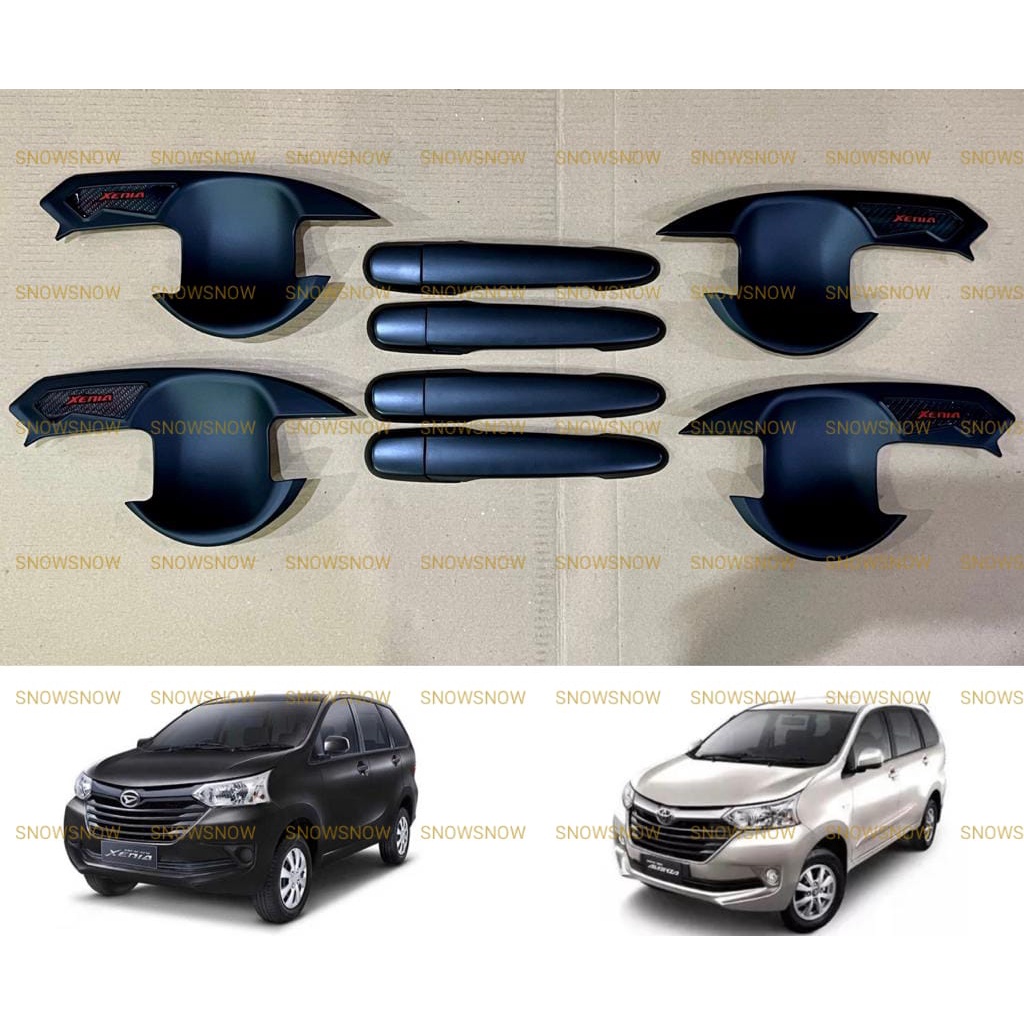 Paket Outer Handle Cover Avanza Xenia Veloz 2012 2015 2020 2021 Hitam