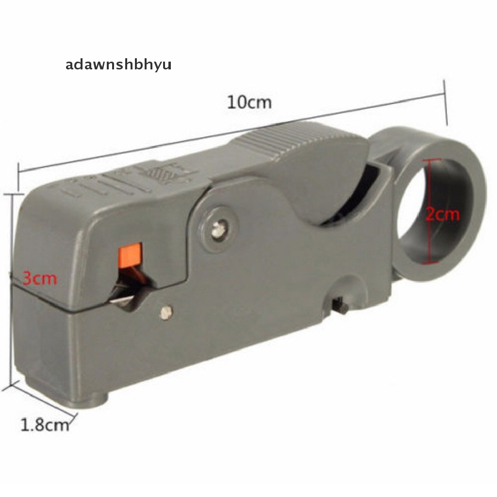 Adawnshbhyu Adjustable Double Blades RG6 /59 Wire Stripper Tang Pemotong Kabel Otomatis
