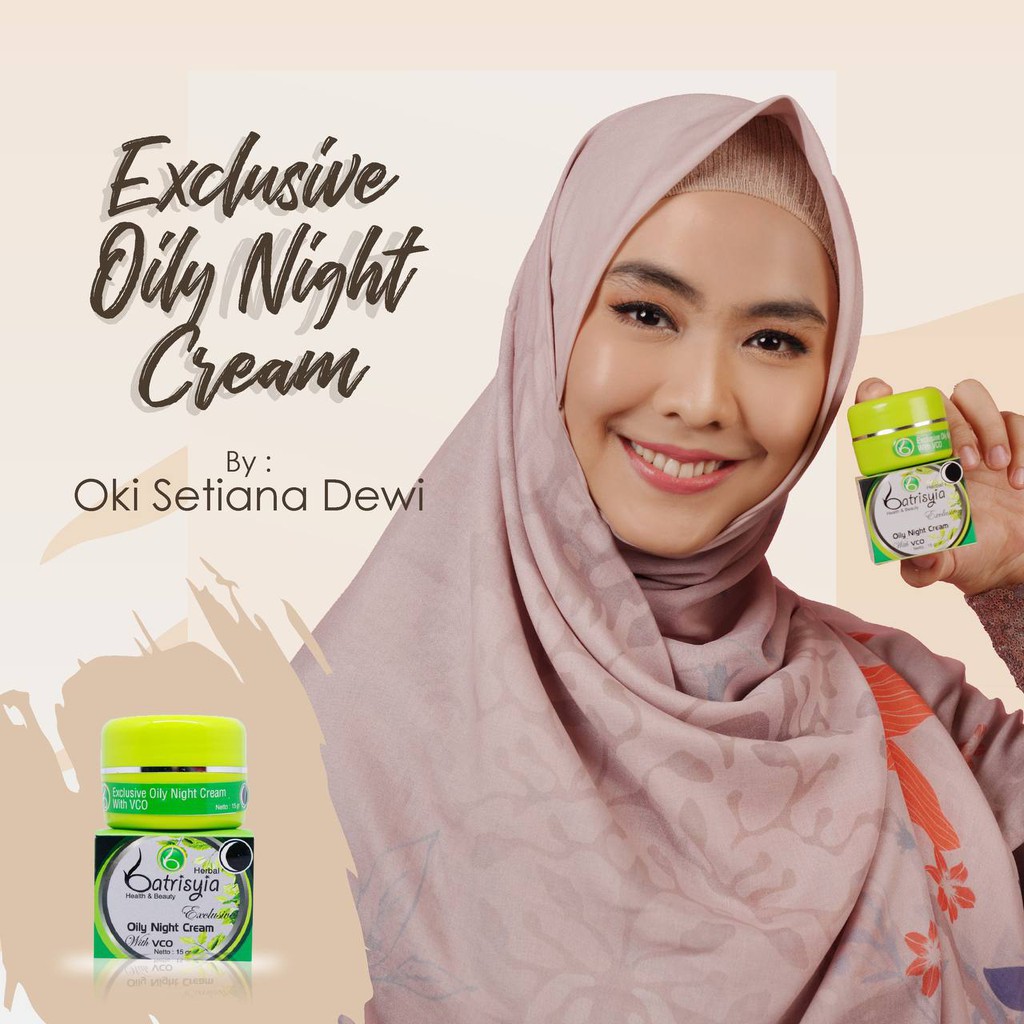 Cream Exclusive Oily Batrisyia eksklusif oil Pelembab Wajah untuk kulit berminyak kusam berjerawat