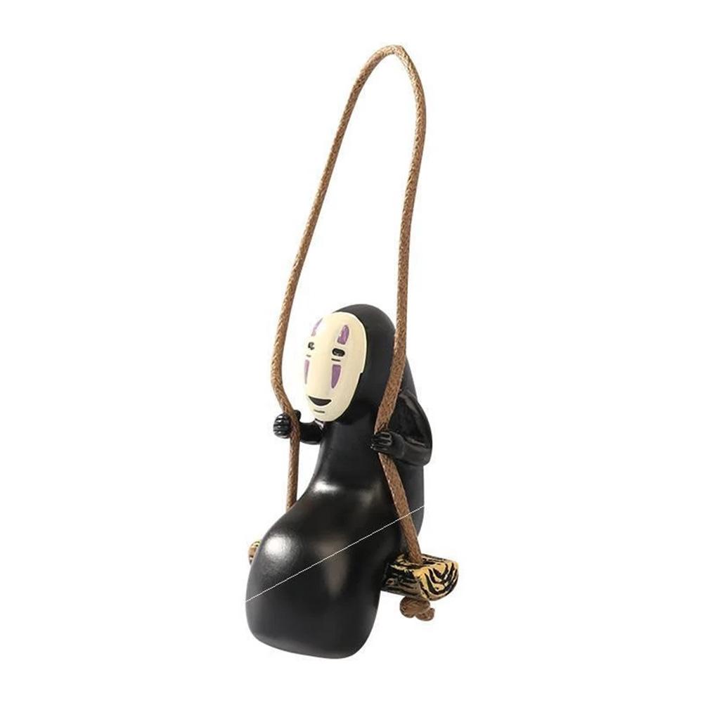 Lanfy Ornamen Mobil Hadiah Mainan Spirited Away Ada Wajah Man Spion Auto Dekorasi Anime Liontin