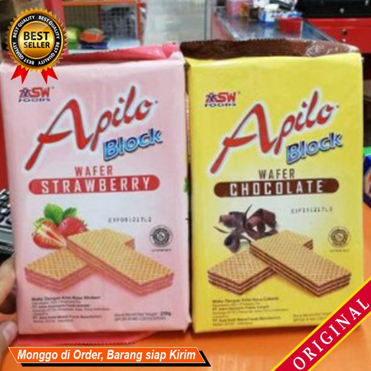 

Jajanan Kue Lebaran Wafer super enak MURAH APILO Block Wafer krim 250g
