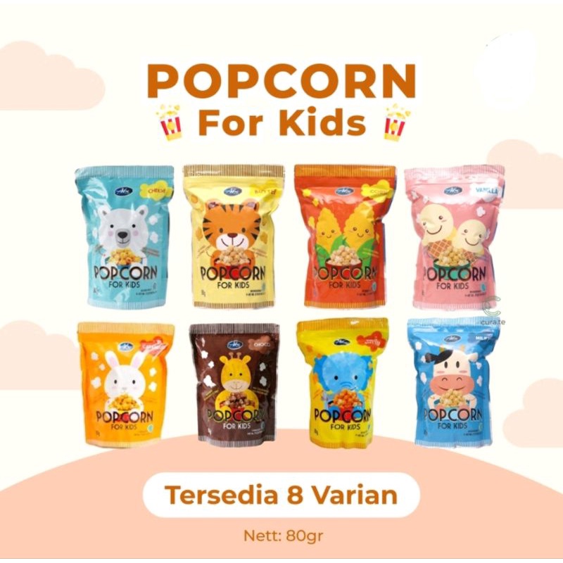 Abe food popcorn for kids 80gr / cemilan 80gr