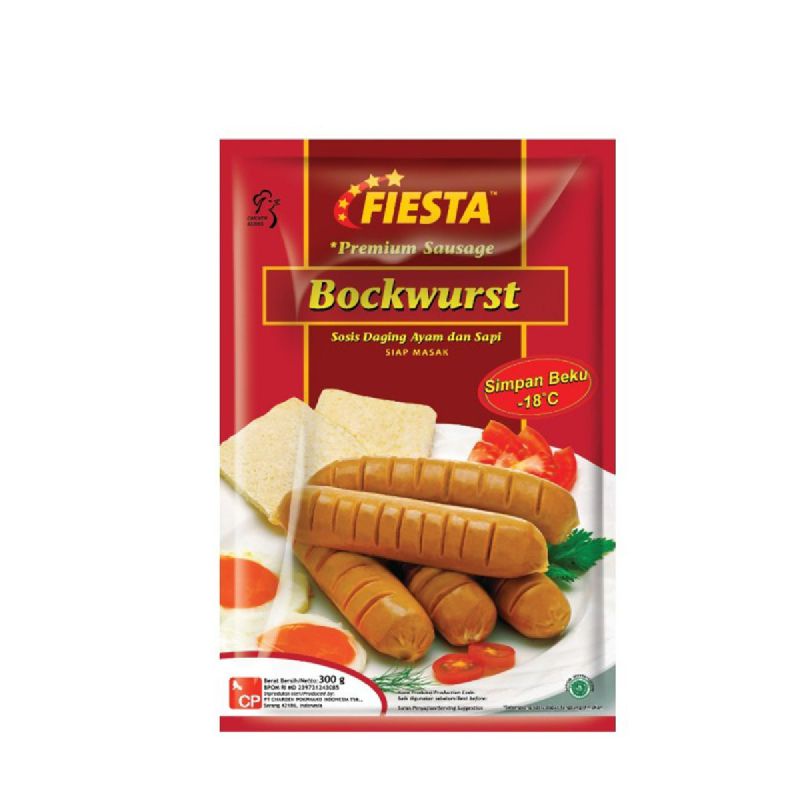 

Fiesta Sosis Ayam & Sapi Bockwurst | Berat Bersih 300gr