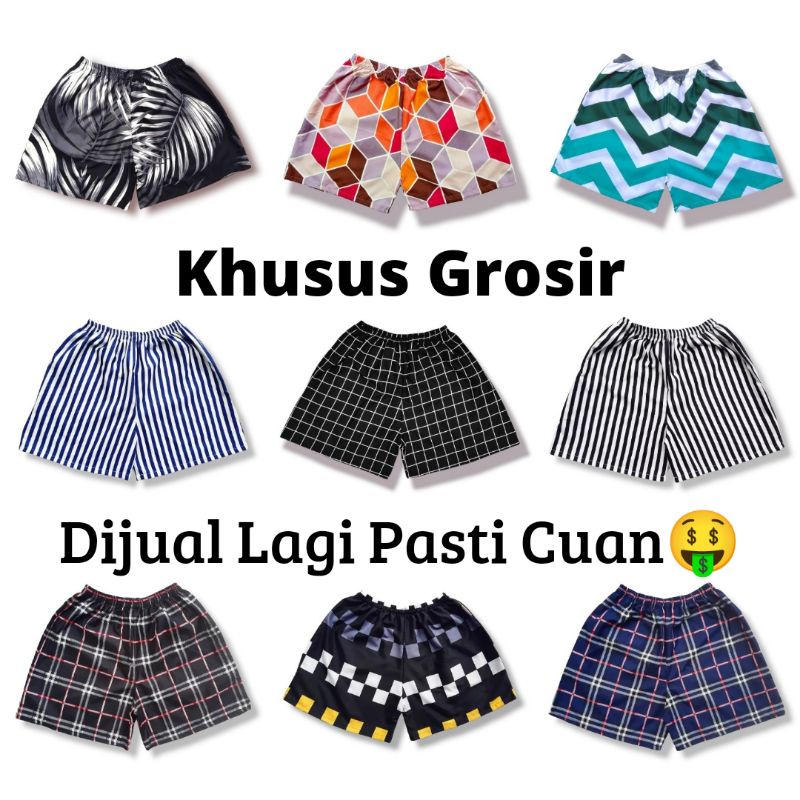 Khusus Grosir 1 Kodi (20 Pcs) | Boxer Motif Best Seller | Boxer Pria