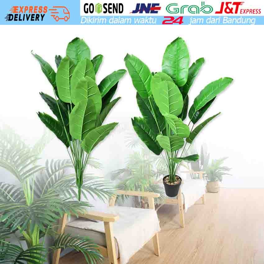 TANAMAN PISANG PLASTIK HIAS DEKORASI RUMAH TANAMAN ARTIFICIAL POHON PISANG PLASTIK