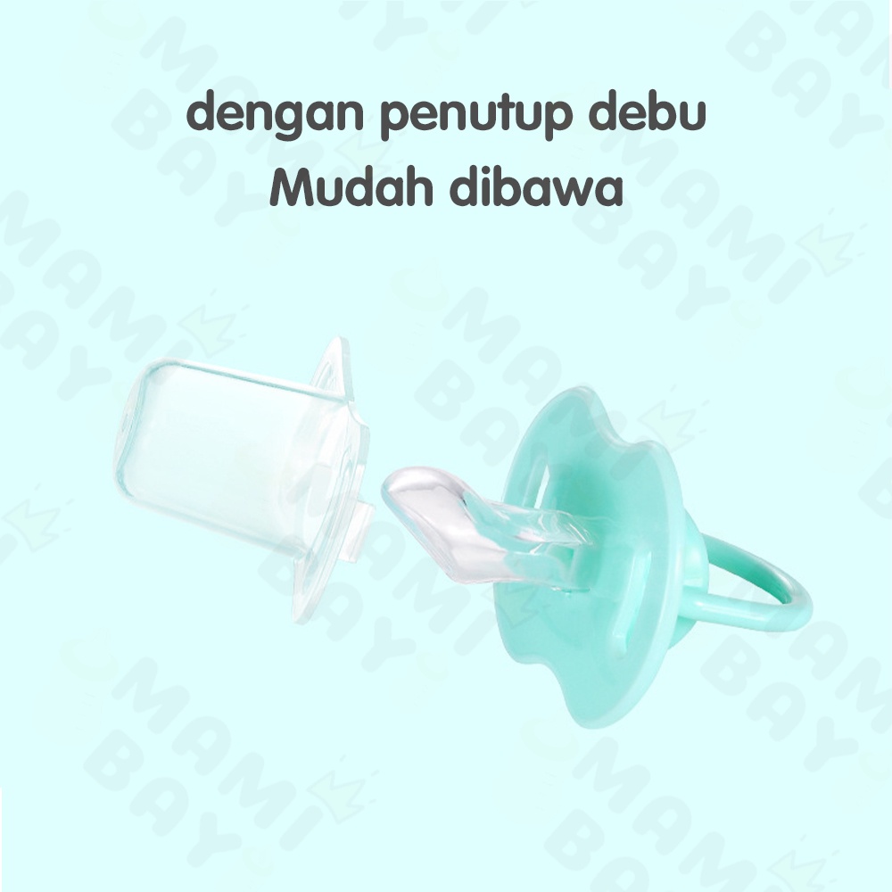 Mamibayi empeng bayi silikon lembut BPA Free kompeng bayi 0-18 bulan