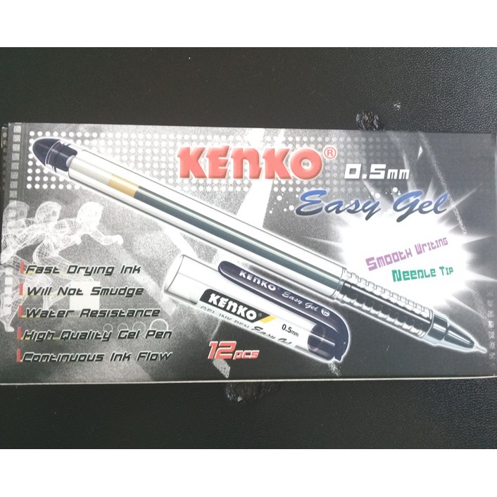 

Pulpen Tinta Easy Gel 0.5mm 12 Pcs - Kenko