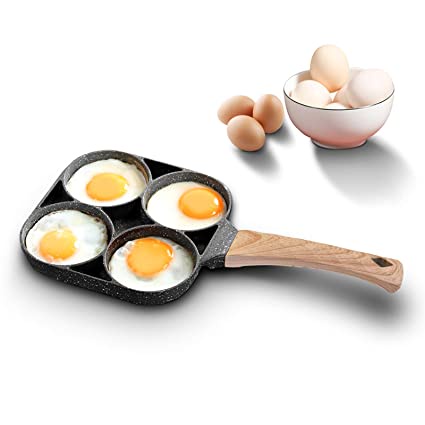 [Termurah !!!] Frypan Wajan Cetakan Telur Pancake 4 Lubang Marble Anti Lengket