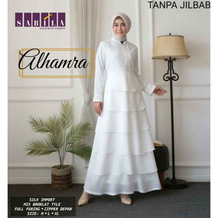 Gamis Putih Alhambra/Dress Putih