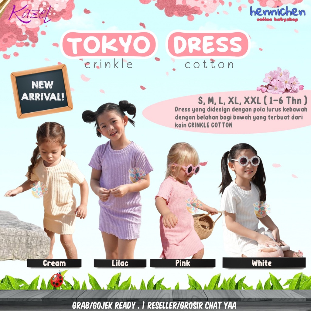 Kazel Tokyo Dress Anak Perempuan 1-5 Tahun Cotton