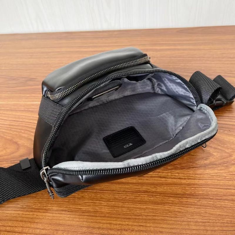 Waistbag Tumi Columbus Utility Pouch Leather Belt Bag Tas Pinggang Mirror Quality