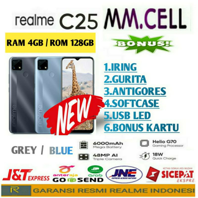 REALME C25 C25S RAM 4/128 GB GARANSI RESMI REALME INDONESIA