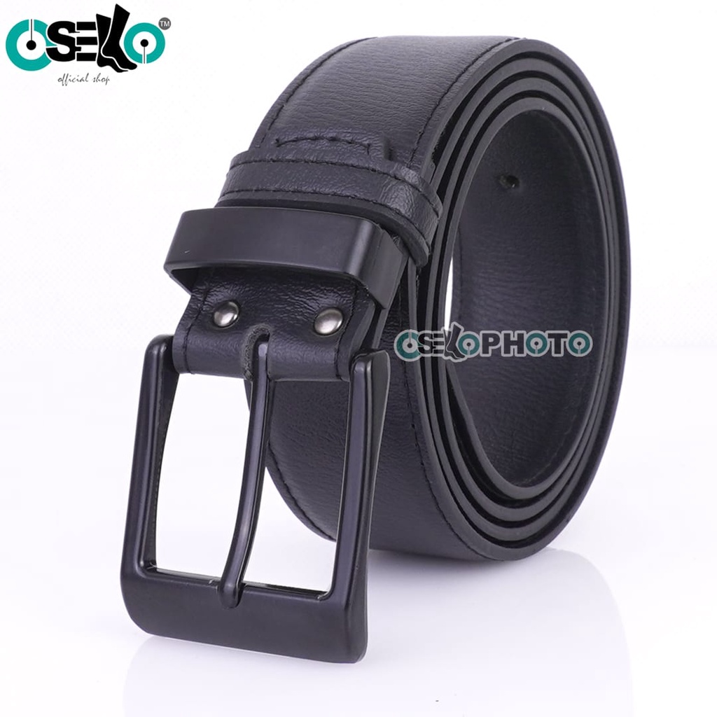 OSELO Gesper Ikat Pinggang Kulit PU Pria 002 4cm Sabuk Cowok Premium Tali Ikat Pinggang Pria BeltCOD