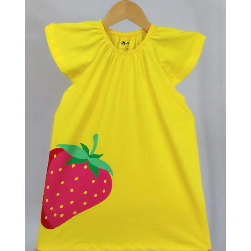 Dress Fruit Dress Anak Smilee Daster Anak Bahan Kaos Size 12345 T