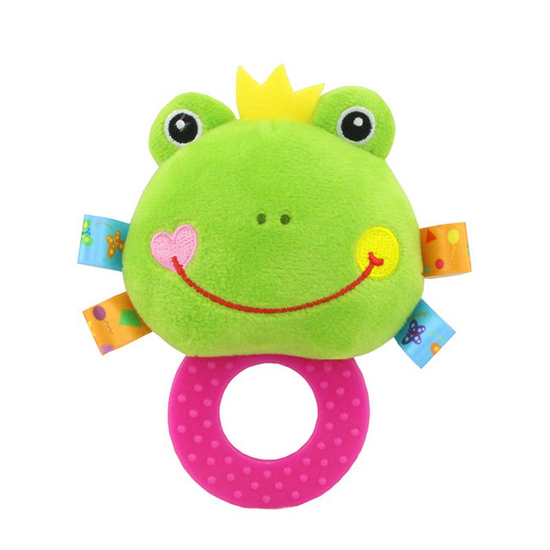 Rattle Teether Kepala Hewan Happy Monkey Mainan Bayi