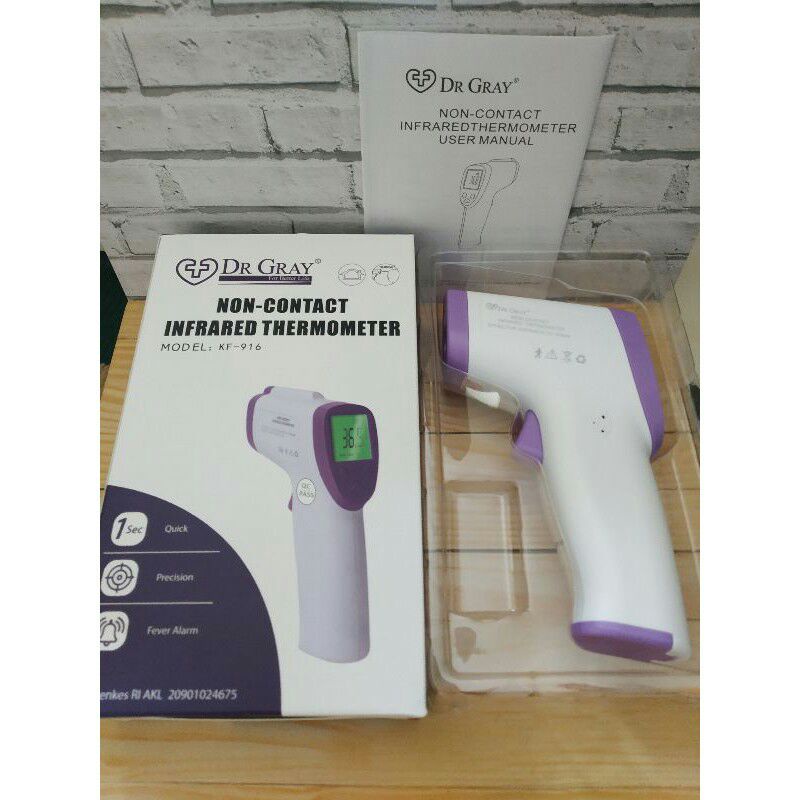 Thermometer Infrared Digital Non Contact Dr Gray