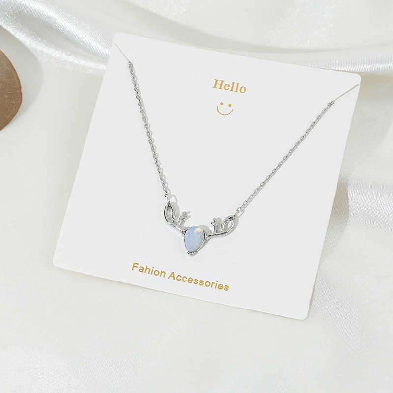 South Korea's New Style Design Sense Flower Pearl Diamond Star Moon Cross Antler Necklace Ins Trend Wild Pendant Female Fashion Accessories Jewelry