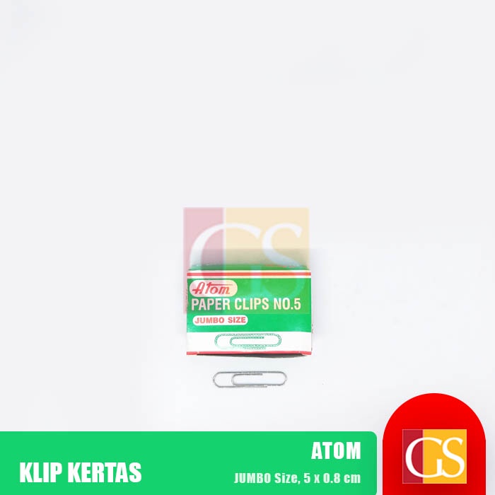 

Paper Clip / Trigonal Clip / Klip Kertas Jumbo Atom No. 5 50mm