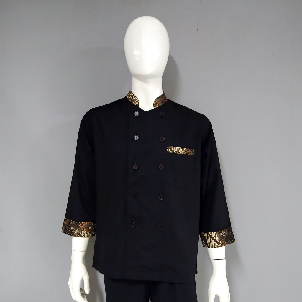 Chef Wear Baju Koki 7/8 Komb Batik Sk