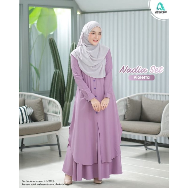 Nadia Set by Afas + Long tunik + set Rok + Atasan