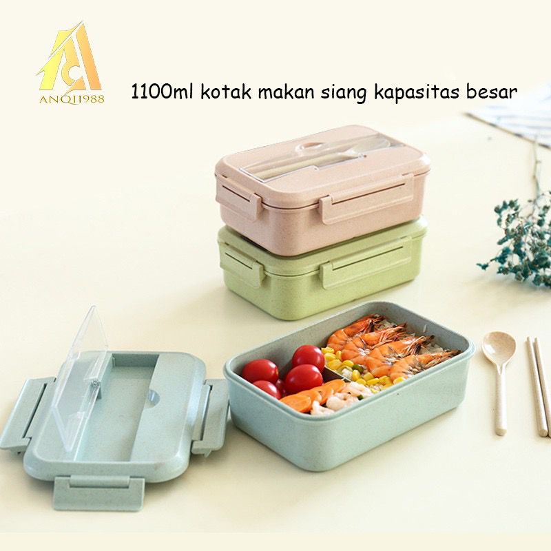 Lunch Box Set / Kotak Bekal Makan Gandum - Tempat Makan Anak