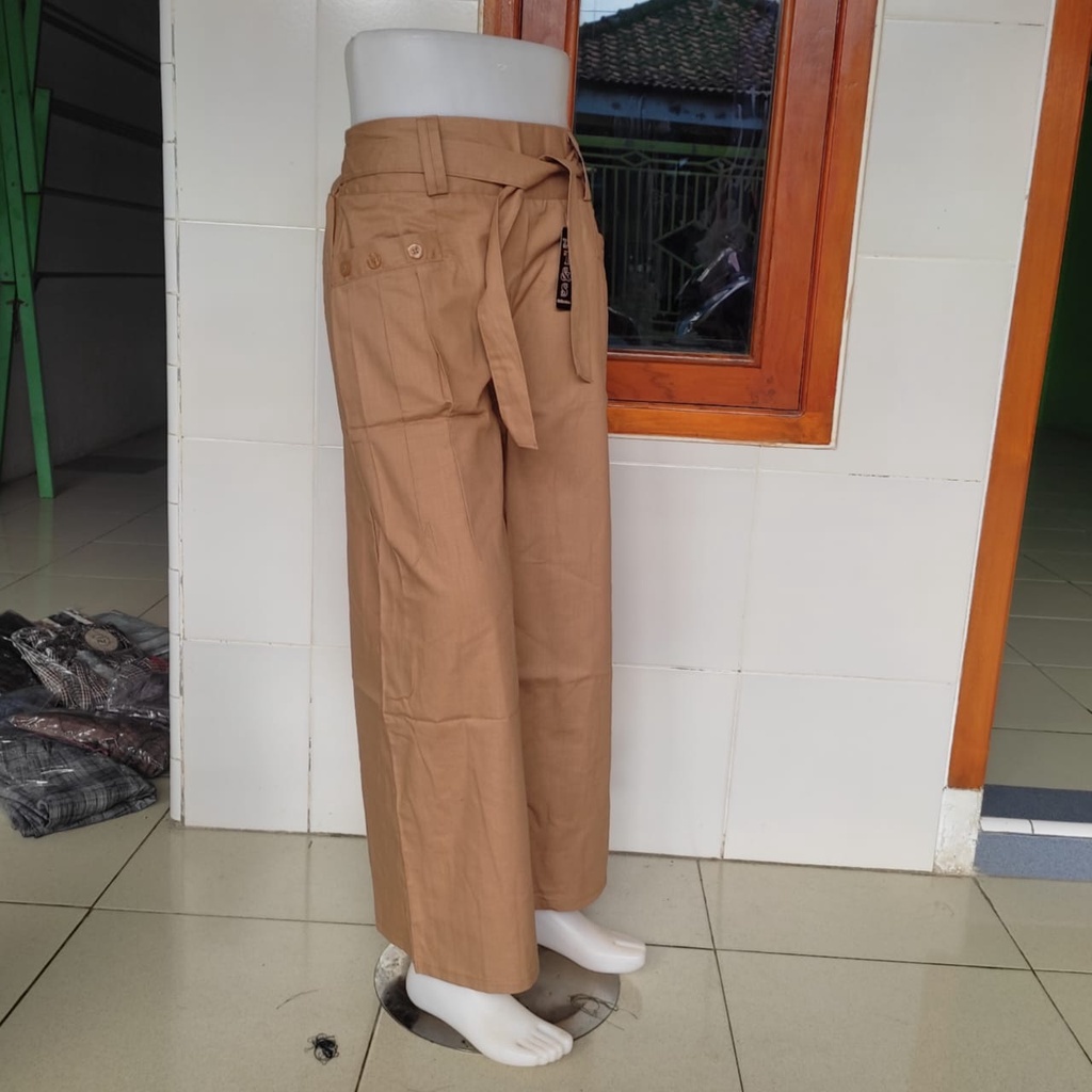 celana kulot panjang casual katun cigaret