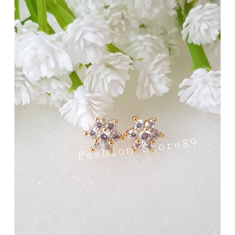 Anting Tusuk full permata Bunga xuping impor cantik anting bestseller bestquality anting tusuk