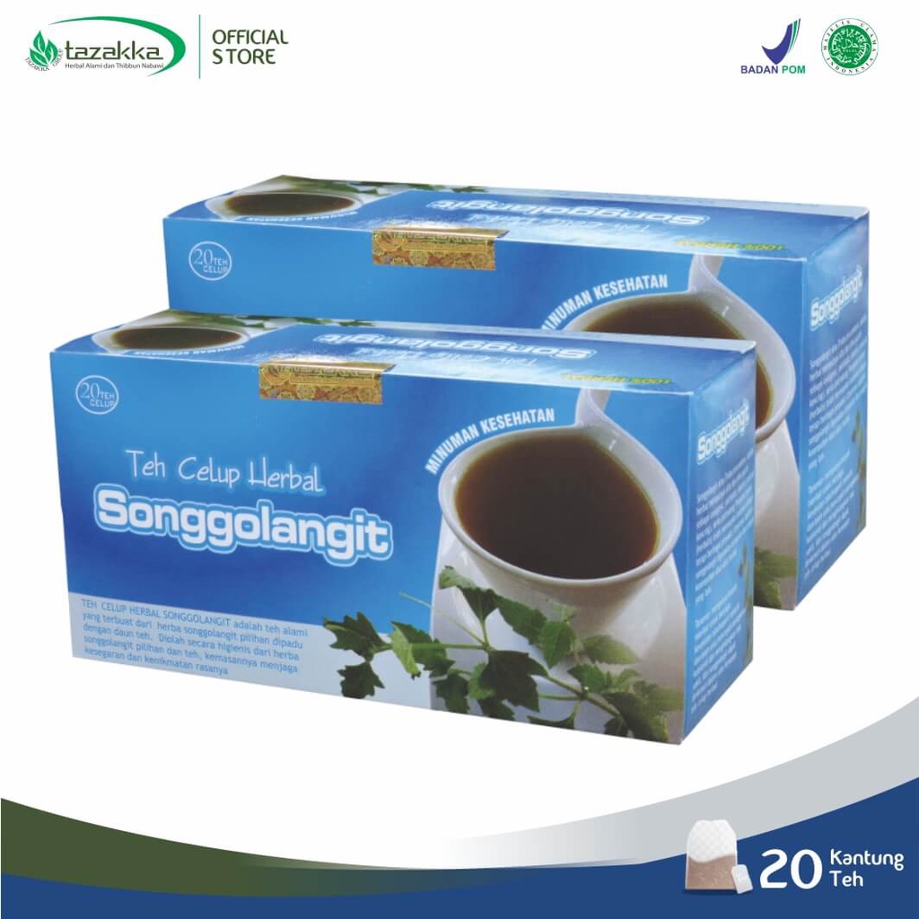

Teh Celup Songgolangit obat asam urat rematik nyeri sendi Tazakka HALAL BPOM RESMI