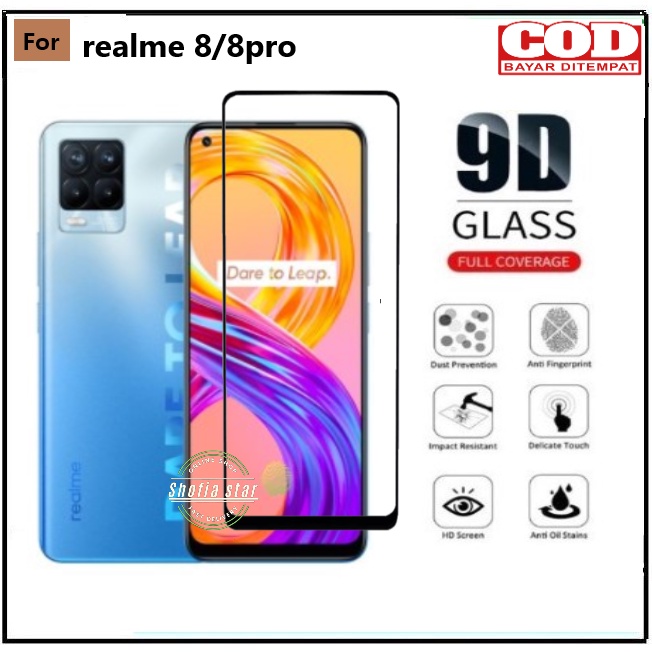 PROMO TEMPERED GLASS REALME 8/8 PRO ANTI GORES KACA FULL LAYAR