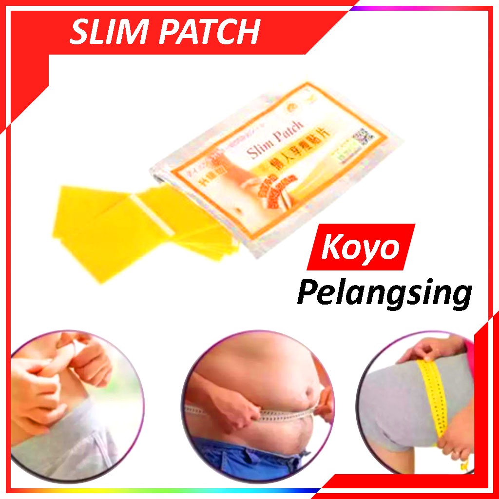 Slim Patch Koyo Pelangsing 100% Original / Slimmer Body Slim Patch Isi 10 Pcs Ampuh / Koyo Pelangsing Pembakar Lemak / Slim Patch Pembakar Lemak &amp; Selulit Termurah