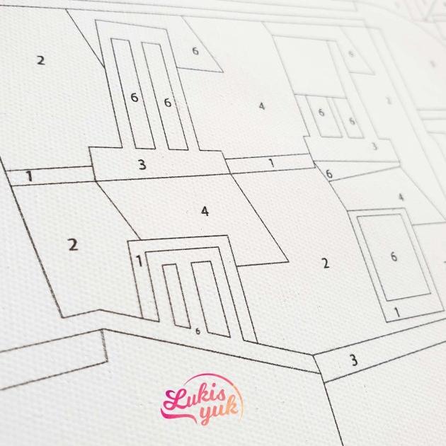 

✱ DIY Painting Kit - Cities Series - Paint by Numbers Kit - by LukisYuk - France, 15 x 15 cm ♦