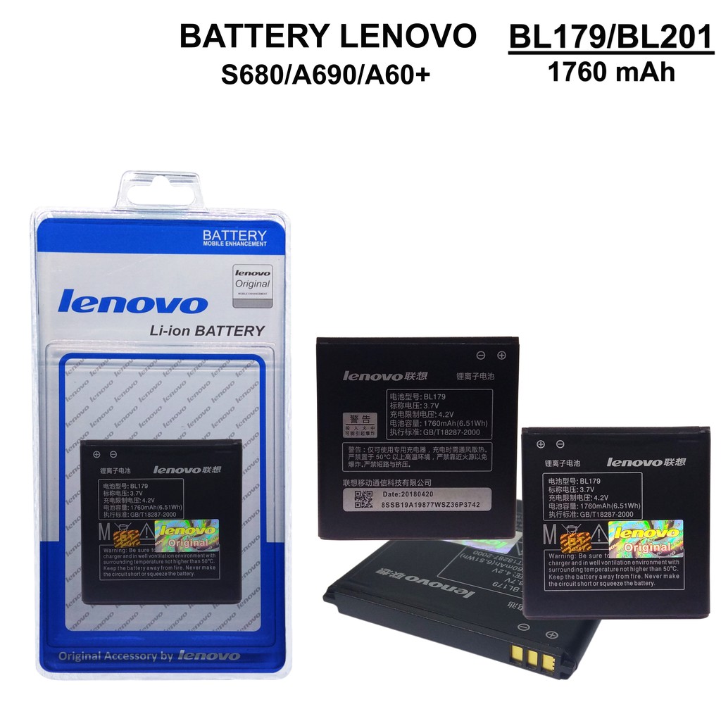 BATTERY BATRE BATERAI LENOVO BL-179 - S680 - A690 -A60 PLUS ORI 99