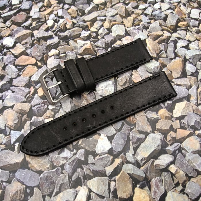 tali jam tangan Tali Kulit aksesoris casio MTP-1314L MTP 1314L LTP-1314L-8A Hitam - MTP uk 22 mm