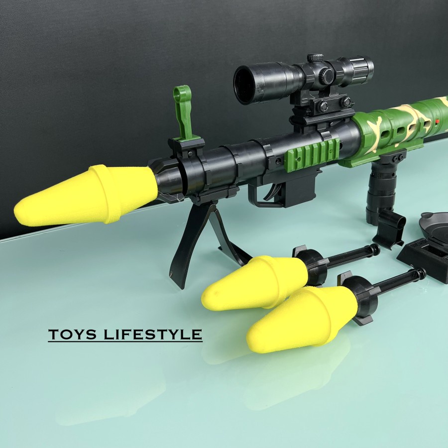 Mainan Tembakan Eva Soft Bullet Rocket Gun Basoka Bazooka