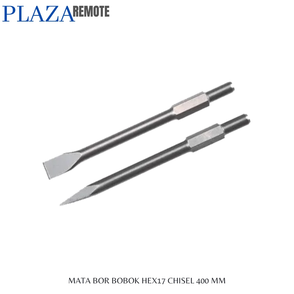 HEX17 CHISEL 400 MM MATA BOR BOBOK BETON TEMBOK LANCIP DAN FLAT