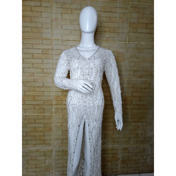 kebaya akad mewah Payet jepang