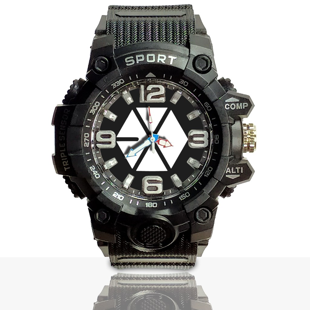 Jam Tangan Custom EXO motif 1 Ruber- Water Resistant