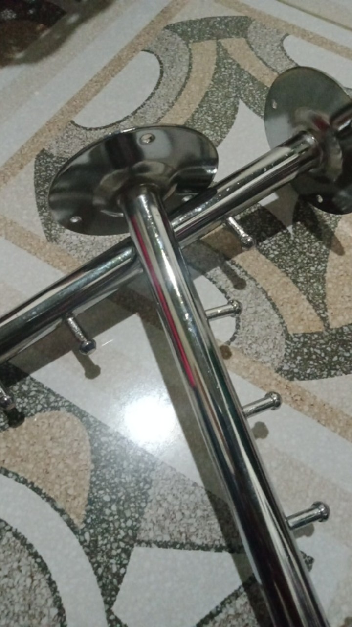 Hanger Suling Tembok Lurus 6titik / Hanger Suling 6titik Tembok