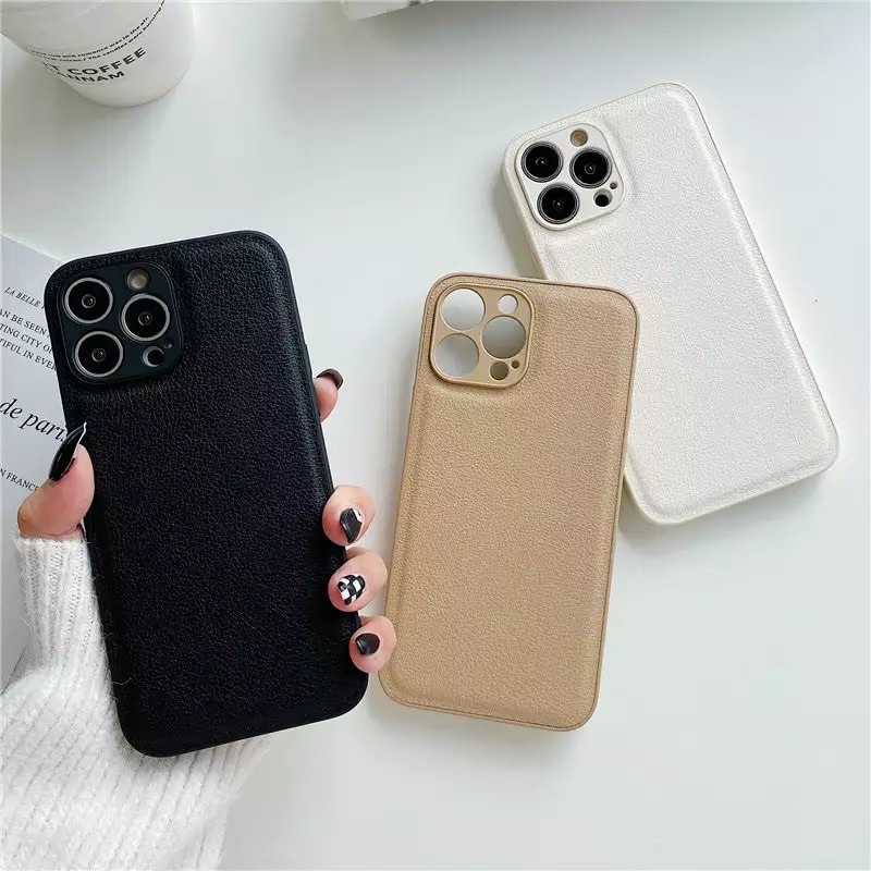 premium leather square case iphone 12 13 pro max