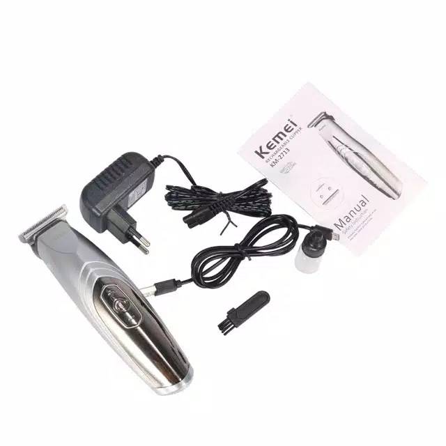 Alat cukur rambut kemei km-2713 clipper mesin cukur charger LED power