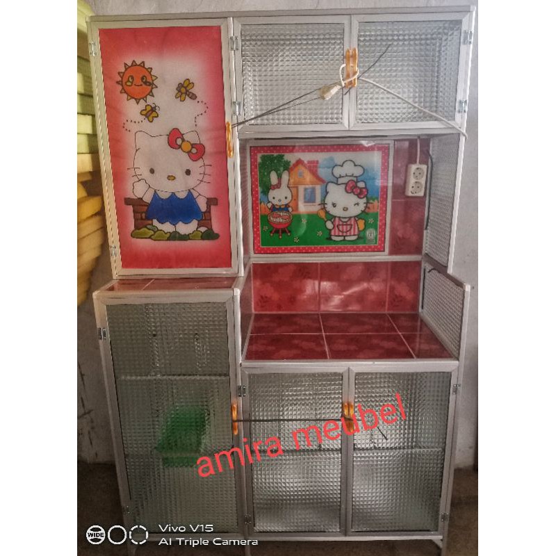 Rak piring 3 pintu + 1 pintu karakter