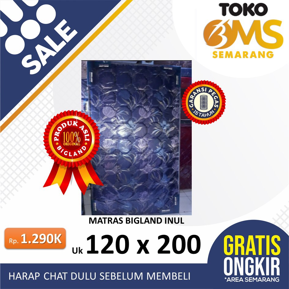 PROMO Matras Springbed Bigland Inul ukuran 120x200 cm Toko Bms
