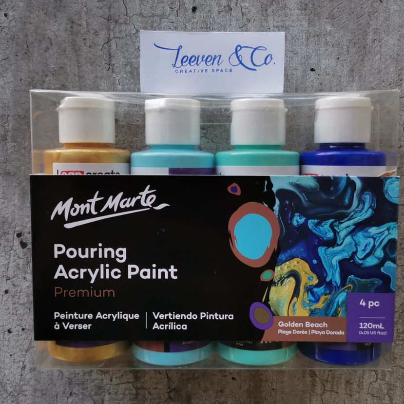 

MONT MARTE POURING ACRYLIC 120ML 4PCS - GOLDEN BEACH