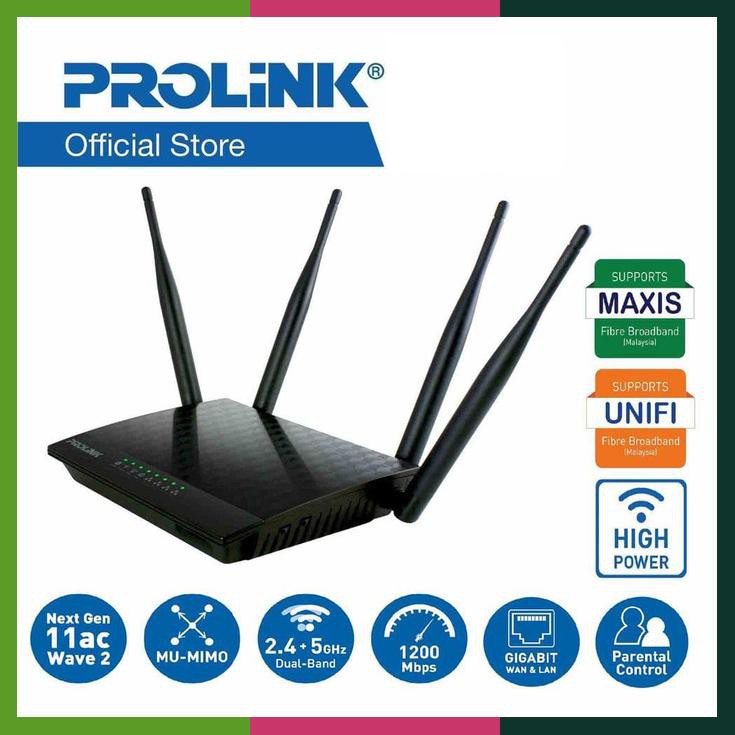 Prolink Router Prc3801 Wireless Ac1200 Mumimo Dual Band Gigabit